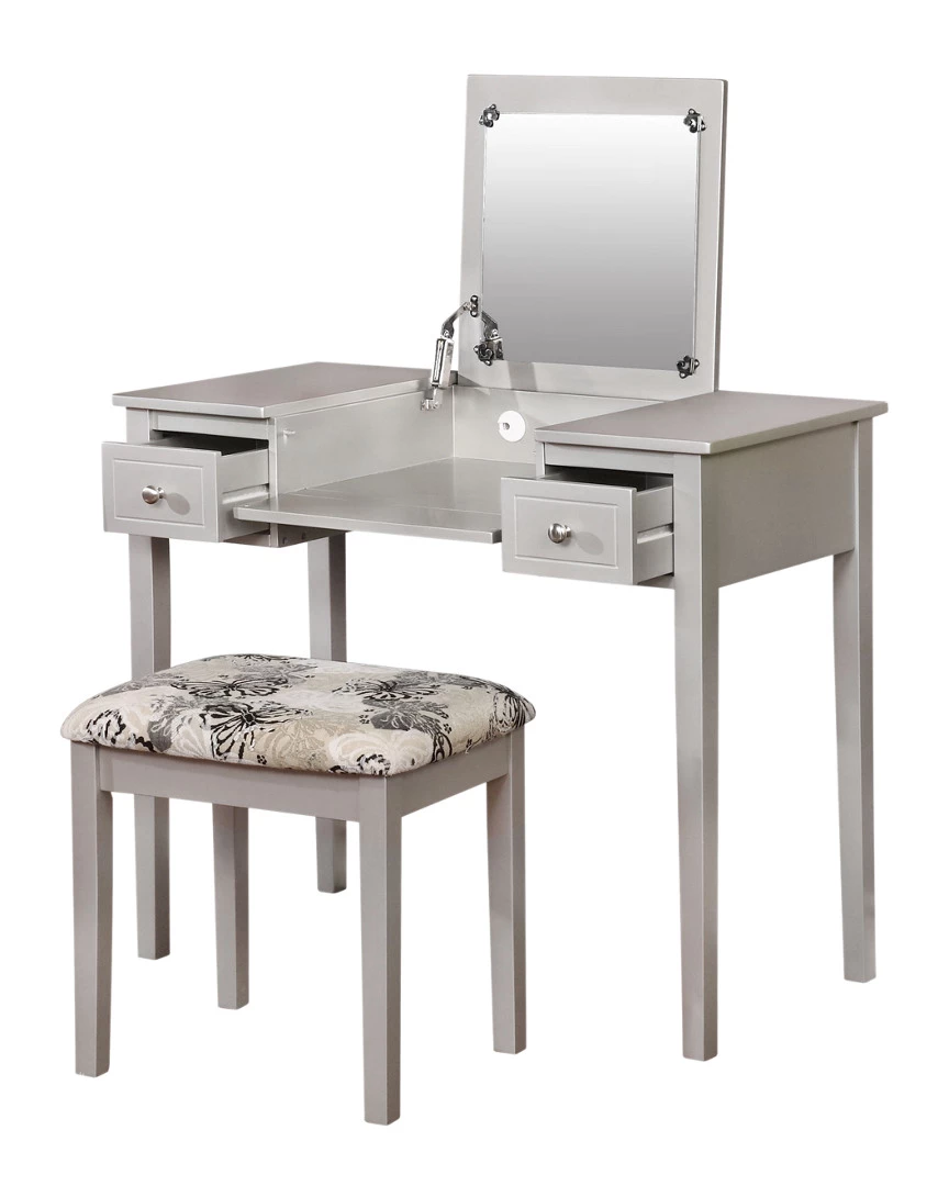 Hot Sale π€© Linon Furniture Linon Silver Butterfly Vanity Set Home Nightstands π 3 Hot Sale π€© Linon Furniture Linon Silver Butterfly Vanity Set Home Nightstands π