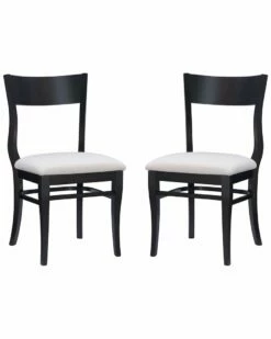 Hot Sale 🧨 Linon Furniture Linon Chandler Side Chairs Set Of 2 Home Dining Chairs & Stools 🎉