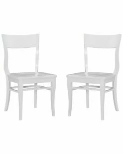 Best deal 😉 Linon Furniture Linon Chandler White Side Chairs Set Of 2 Home Dining Chairs & Stools ✔️