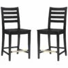 Best Sale 💯 Linon Furniture Linon Flynn Black Counter Stools Set Of 2 Home Dining Chairs & Stools 💯