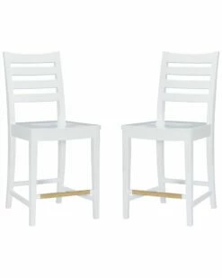 Hot Sale 🥰 Linon Furniture Linon Flynn Counter Stools Set Of 2 Home Dining Chairs & Stools 🧨