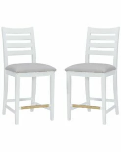 Best Pirce ✨ Linon Furniture Linon Flynn Upholstered Counter Stools Set Of 2 Home Dining Chairs & Stools ✔️