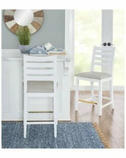 Best Pirce ✨ Linon Furniture Linon Flynn Upholstered Counter Stools Set Of 2 Home Dining Chairs & Stools ✔️ -Linon Furniture Store 3050022835 RLLZ 5