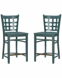 Wholesale 🛒 Linon Furniture Linon Lola Green Counter Stools Set Of 2 Home Dining Chairs & Stools 🔥