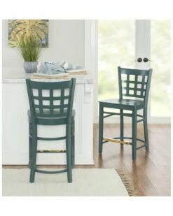 Wholesale 🛒 Linon Furniture Linon Lola Green Counter Stools Set Of 2 Home Dining Chairs & Stools 🔥 -Linon Furniture Store 3050022836 RLLZ 4