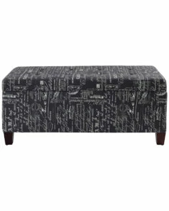 Best Sale 💯 Linon Furniture Linon Tahlia Script Ottoman Home Ottomans & Poufs 👍
