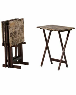 Best Sale π₯° Linon Furniture Linon Faux Marble Tray Table Home End & Side Tables π