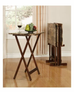 Best Sale 🥰 Linon Furniture Linon Faux Marble Tray Table Home End & Side Tables 🛒 -Linon Furniture Store 3050090397 RLLZ 3