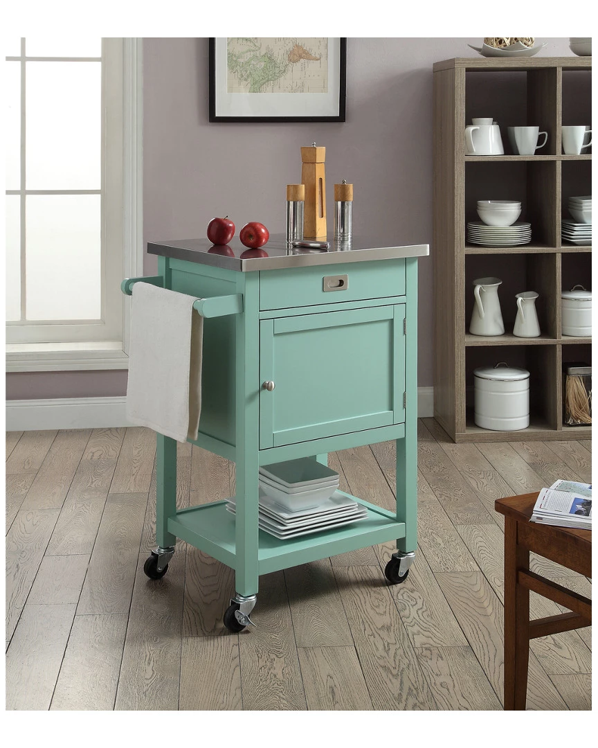 Outlet π₯° Linon Furniture Linon Sydney Green Apartment Cart Home Bar Carts & Accessories π 4 Outlet π₯° Linon Furniture Linon Sydney Green Apartment Cart Home Bar Carts & Accessories π - Image 2