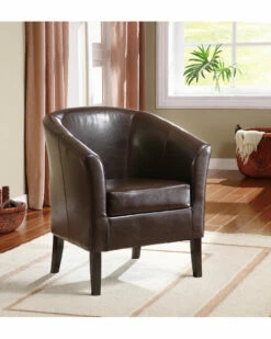 Brand new 🌟 Linon Furniture Linon Ross Brown Club Chair Home Accent Chairs 🤩