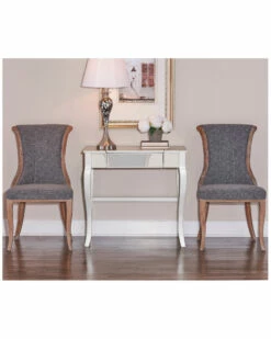 Promo 🔥 Linon Furniture Linon Set Of 2 Sheffield Flared Back Chairs Home Accent Chairs 🥰 -Linon Furniture Store 3050131570 RLLZ 4