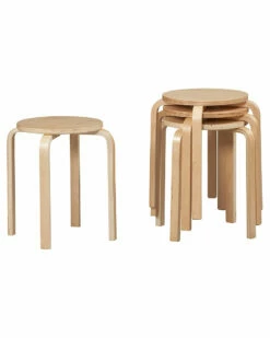 Coupon ✔️ Linon Furniture Linon Set Of 4 Bentwood Stools Home Dining Chairs & Stools 🎁