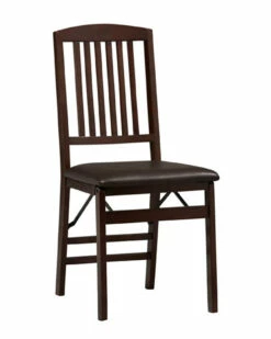 Buy 🥰 Linon Furniture Linon Triena Mission Back Foliding Chair Home Dining Chairs & Stools 😍