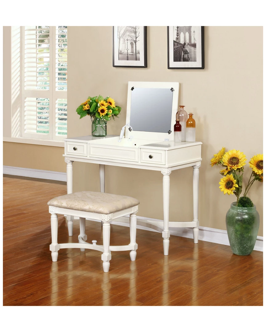 Flash Sale π Linon Furniture Linon Cyndi Vanity Set Home Nightstands βοΈ 4 Flash Sale π Linon Furniture Linon Cyndi Vanity Set Home Nightstands βοΈ - Image 2