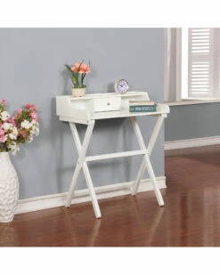 New ⌛ Linon Furniture Linon Coy White Folding Desk Home Desks & Storage 👏 -Linon Furniture Store 3050285535 RLLZ 4