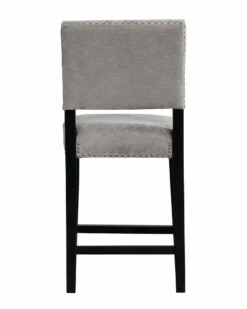 Cheapest 🔥 Linon Furniture Linon Corey Dark Gray Washed Velvet Counter Stool Home Dining Chairs & Stools 🧨 -Linon Furniture Store 3050297330 RLLZ 3