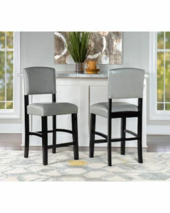 Buy 🧨 Linon Furniture Linon Monaco Gray Bar Stool Home Dining Chairs & Stools ⭐ -Linon Furniture Store 3050297346 RLLZ 3
