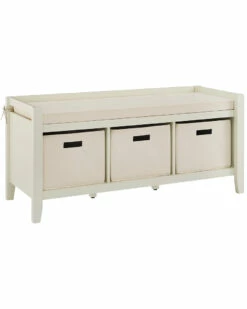 Outlet 🌟 Linon Furniture Linon Luray Cream Entryway Bench Home Accent Chairs 🔥