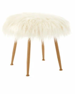 Top 10 ❤️ Linon Furniture Linon Arlo Cream Fur Stool Home Accent Chairs 🔔