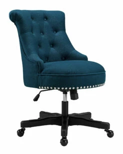 Discount ✔️ Linon Furniture Linon Sinclair Azure Blue Office Chair Home Office Chairs ⌛