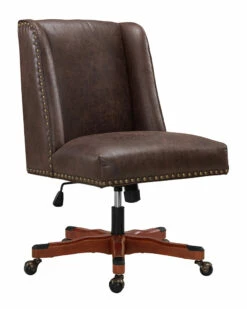 Budget 😍 Linon Furniture Linon Draper Brown Office Chair Home Office Chairs ✨