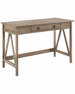 Best deal 😍 Linon Furniture Linon Titian Rustic Gray Desk Home Desks & Storage ⭐