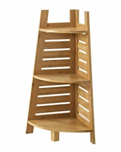 Deals 🎉 Linon Furniture Linon Bracken Bamboo Corner Shelf Home Bookcases & Shelving 🤩