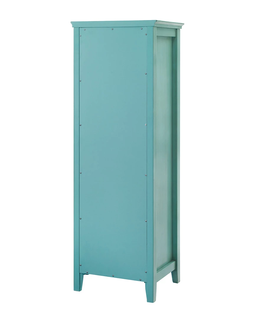 Best Sale π Linon Furniture Linon Largo Antique Turquoise Glass Door Cabinet Home Bookcases & Shelving π 5 Best Sale π Linon Furniture Linon Largo Antique Turquoise Glass Door Cabinet Home Bookcases & Shelving π - Image 3