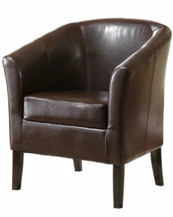 Brand new 😀 Linon Furniture Linon Brown Simon Club Chair Home Accent Chairs 🧨