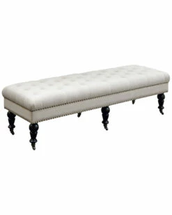 Deals 😍 Linon Furniture Linon Tess Natural 62in Bench Home Accent Chairs 👍