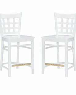 Best deal 🔔 Linon Furniture Linon Lola White Counter Stools Set Of 2 Home Dining Chairs & Stools ⭐