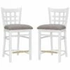Wholesale ✨ Linon Furniture Linon Lola White Upholstered Counter Stools Set Of 2 Home Dining Chairs & Stools 😀 -Linon Furniture Store 3050590824 RLLZ 1