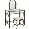 Best Sale 💯 Linon Furniture Linon Clarisse Metal Vanity Set Home Nightstands ⭐ -Linon Furniture Store 3050596044 RLLZ 1