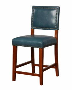 Flash Sale 🤩 Linon Furniture Linon Blake Pacific Blue Counter Stool Home Dining Chairs & Stools 🎉