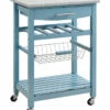 Wholesale 🔥 Linon Furniture Linon Clarke Blue Kitchen Cart Home Bar Carts & Accessories 💯 -Linon Furniture Store 3050634765 RLLZ 1
