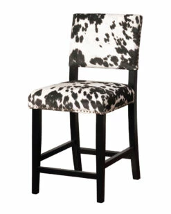 Promo 🎁 Linon Furniture Linon Clayton Black Cow Print Counter Stool Home Dining Chairs & Stools ⭐