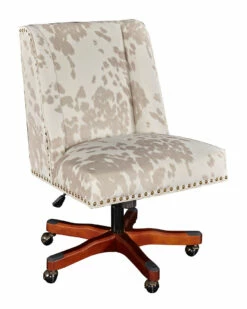 Best reviews of 🎉 Linon Furniture Linon Dobby Linen Cow Print Office Chair Home Office Chairs 😉