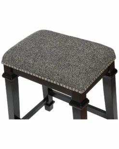 Flash Sale 🧨 Linon Furniture Linon Kyley Black And White Tweed Backless Bar Stool Home Dining Chairs & Stools ⌛ -Linon Furniture Store 3050634804 RLLZ 3