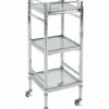 Brand new 🛒 Linon Furniture Linon Pinnacle Chrome And Glass Cart Home Bar Carts & Accessories ✨ -Linon Furniture Store 3050634836 RLLZ 1