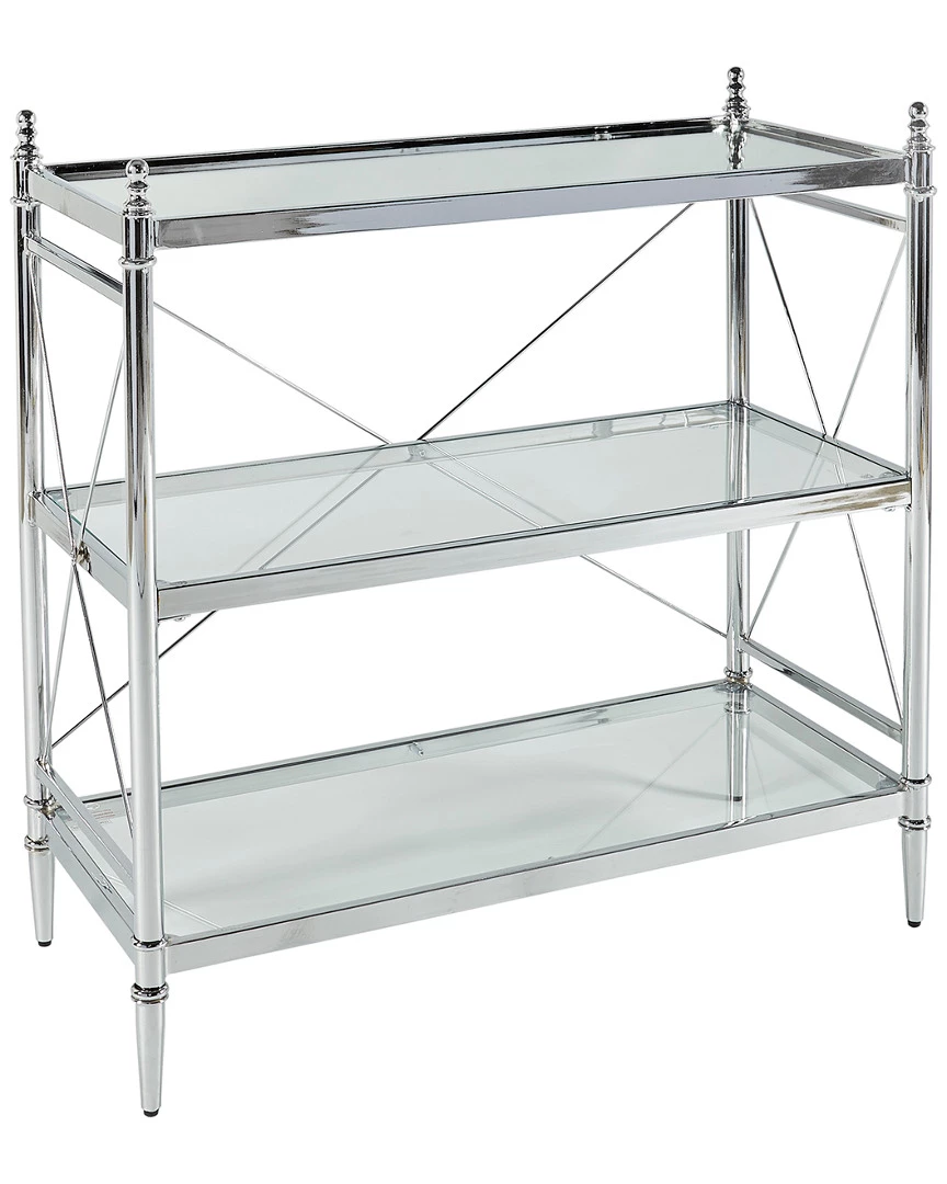 Discount π Linon Furniture Linon Pinnacle Chrome And Glass Floor Console Home TV Stands & Consoles π 3 Discount π Linon Furniture Linon Pinnacle Chrome And Glass Floor Console Home TV Stands & Consoles π