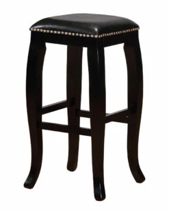 Discount 🧨 Linon Furniture Linon Scottish Black Square Top Bar Stool Home Dining Chairs & Stools 🎉