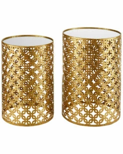 Flash Sale 🔥 Linon Furniture Linon Set Of 2 Round Gold Nested Tables With Mirror Tops Home Mirrors & Wall Art ⌛