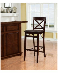 Buy ⭐ Linon Furniture Linon Triena X Back Folding Bar Stool Home Dining Chairs & Stools ⌛ -Linon Furniture Store 3050634872 RLLZ 2