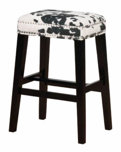 Deals ❤️ Linon Furniture Linon Walt Black Cow Print Bar Stool Home Dining Chairs & Stools 😉