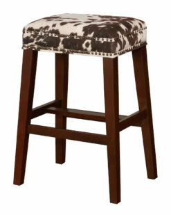 Discount 😀 Linon Furniture Linon Walt Brown Cow Print Bar Stool Home Dining Chairs & Stools 🔔