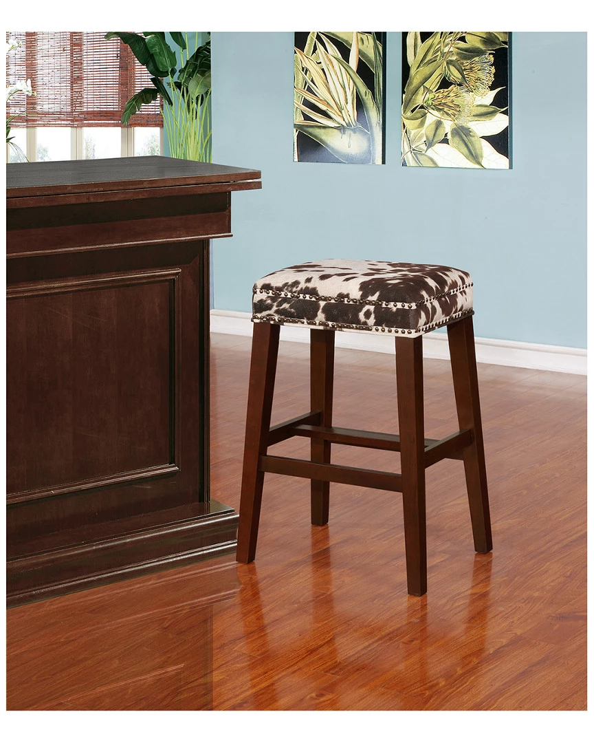 Discount π Linon Furniture Linon Walt Brown Cow Print Bar Stool Home Dining Chairs & Stools π 4 Discount π Linon Furniture Linon Walt Brown Cow Print Bar Stool Home Dining Chairs & Stools π - Image 2
