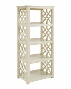 Best Pirce 😉 Linon Furniture Linon Whitley Antique White Bookcase Home Bookcases & Shelving 👍