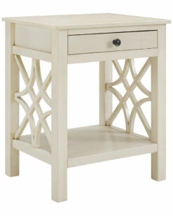 Hot Sale π Linon Furniture Linon Whitley Antique White End Table Home End & Side Tables β€οΈ
