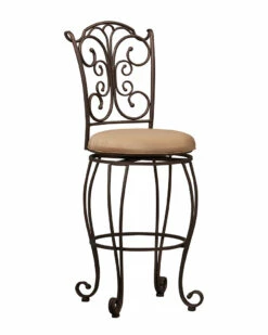 Promo ⌛ Linon Furniture Linon Gathered Back Bar Stool Home Dining Chairs & Stools 👍