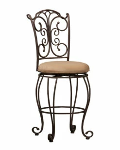 Best deal 🎉 Linon Furniture Linon Gathered Back Counter Stool Home Dining Chairs & Stools 👏